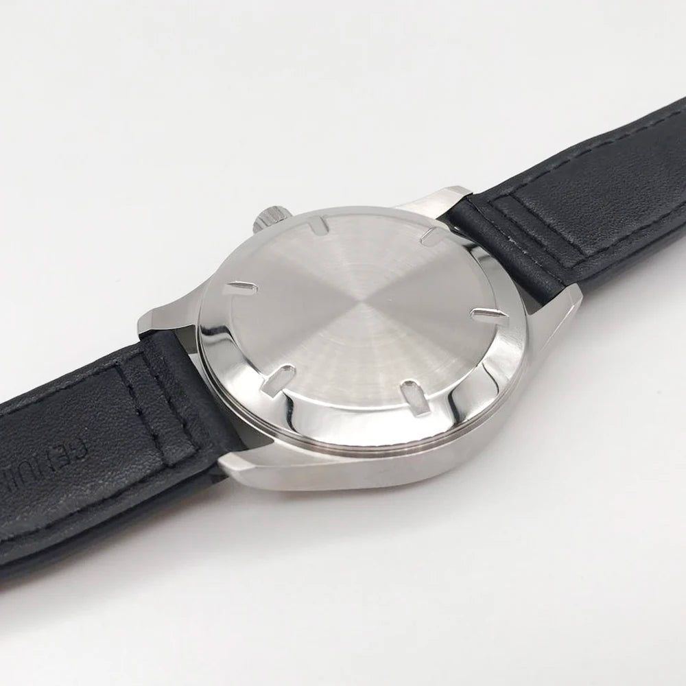 40mm men's classic white dial luminous automatic ST1612 sports mechanical leather strap