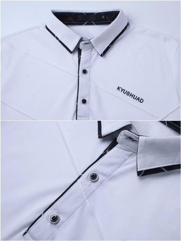 Men's Polo Shirt Autumn Button Brand Male Long Sleeve Polo Shirt Casual Male Shirt Dress Polo Shirts Plus Size 3XL 4XL 5XL