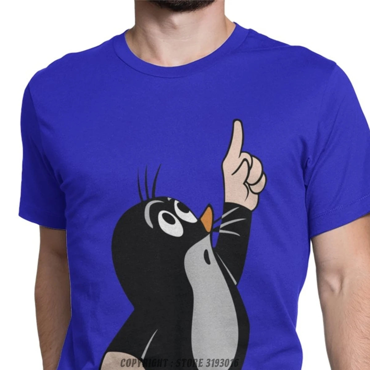 Men's T-Shirts Mole Pointing Funny Tshirt Camisas Hombre 3D Printed Krtek Little Maulwurf Cute Graphic T Shirts Men Best Gift