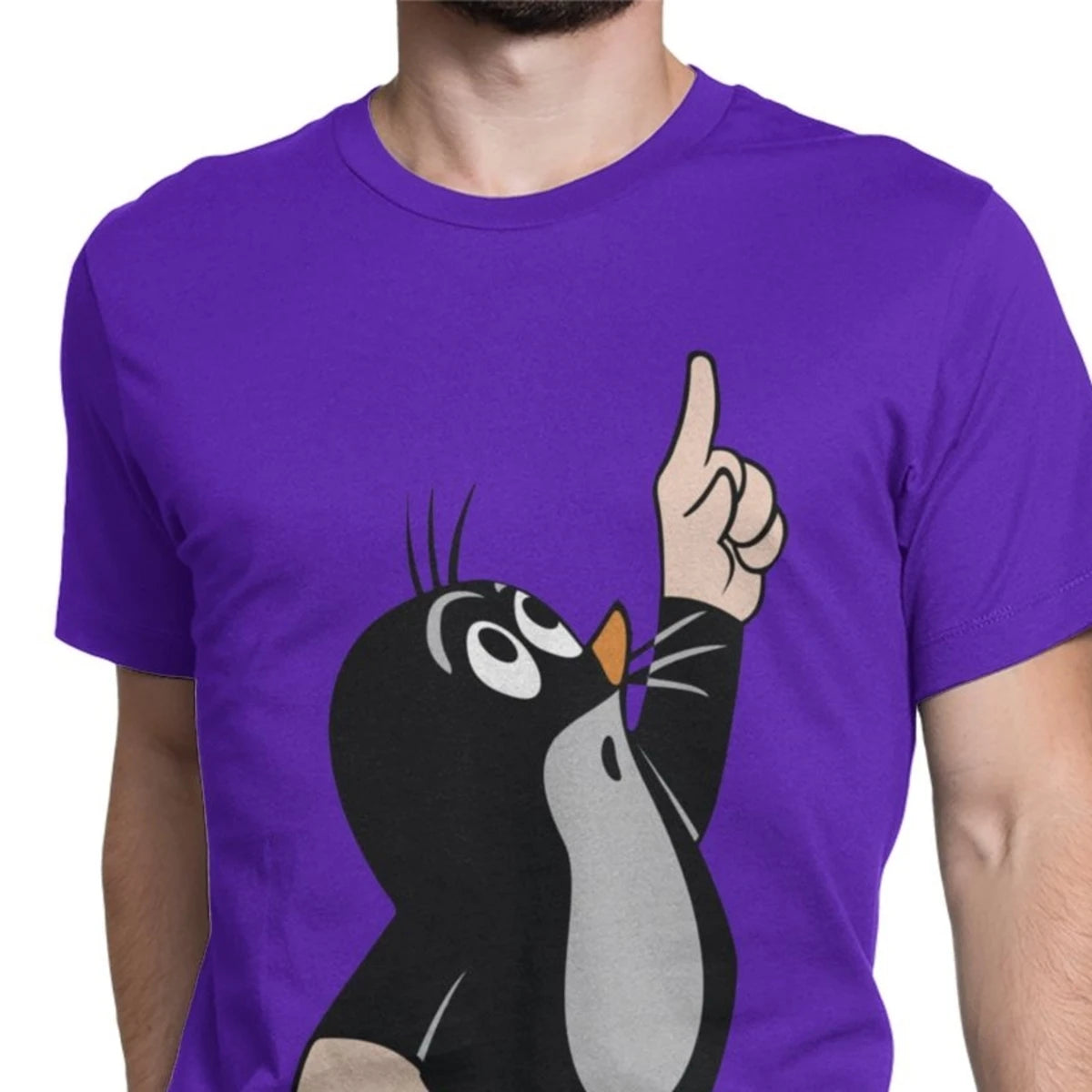 Men's T-Shirts Mole Pointing Funny Tshirt Camisas Hombre 3D Printed Krtek Little Maulwurf Cute Graphic T Shirts Men Best Gift
