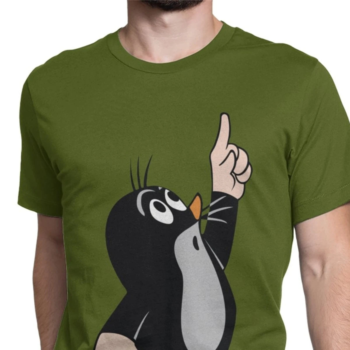 Men's T-Shirts Mole Pointing Funny Tshirt Camisas Hombre 3D Printed Krtek Little Maulwurf Cute Graphic T Shirts Men Best Gift