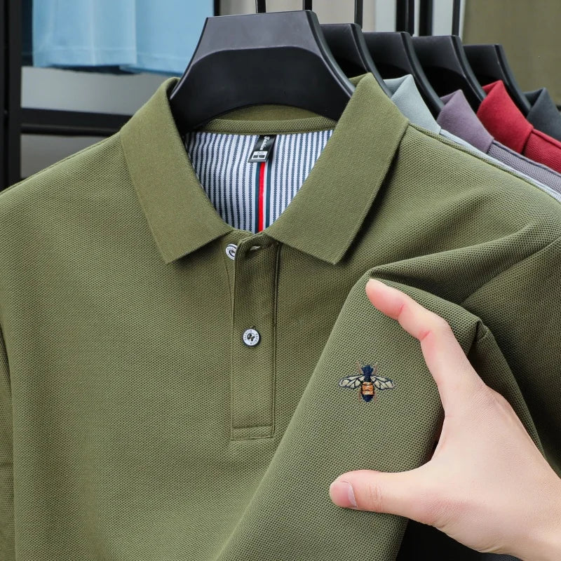 Men's short sleeved polo shirt, fashionable embroidery, summer new product, comfortable and casual polo shirt