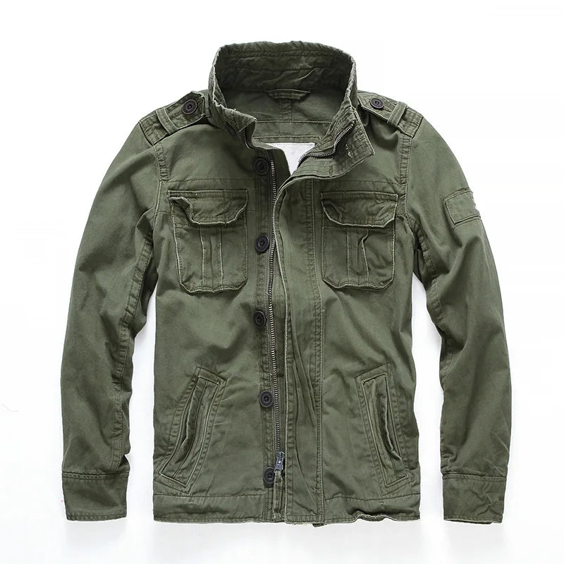 High Grade Men's Jackets Pure Cotton Multiple Pockets Camouflage Tooling Jacket Men Clothing Casual Jacket Coat A5F268