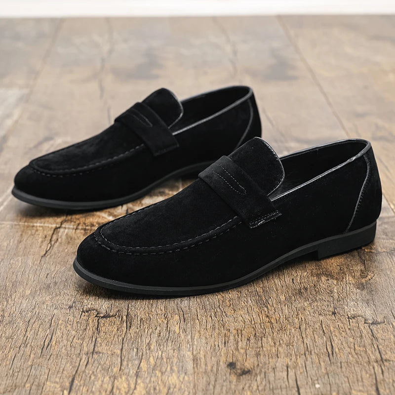 Autumn Brock leather men's head layer cowhide British Korean version breathable business dress casual wedding leather shoes