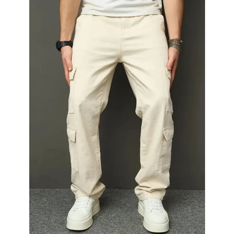 Male Jeans Pants New in Pants Y2k Sport Men's Jeans Without Elasticity and Casual Versatile Straight Workwear Sex Products Man