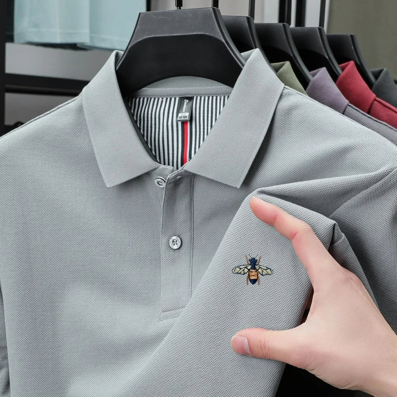 Men's short sleeved polo shirt, fashionable embroidery, summer new product, comfortable and casual polo shirt