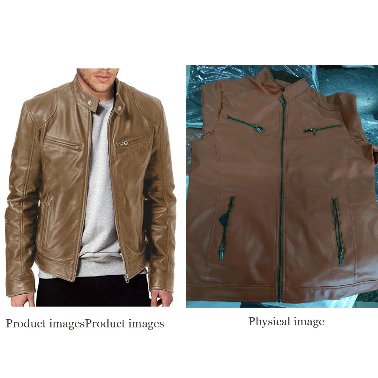 Motorcycle Leather Jackets Man Casual Fashion Coat Slim Fit Lapel PU Jackets Spring Autumn Windbreaker Leather Coat Male