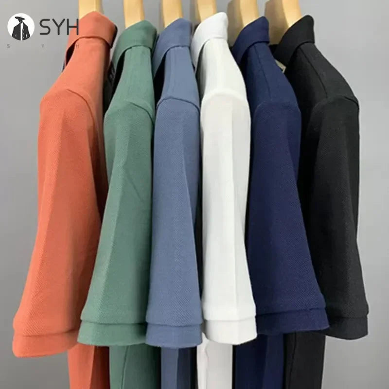 Men's Casual Fashion Polo Shirt Breathable and Comfortable Embroidered Top