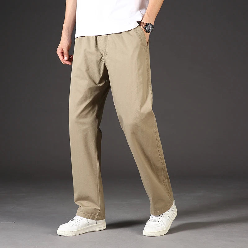 Plus Size Men's Cargo Pants Casual Loose Multi Pocket High Quality Cotton Pants Long Trousers Mens Jogger Pants 5XL 6XL
