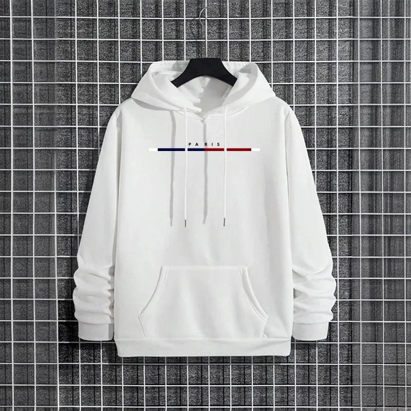 2025 New in Mens Hoodies Printing Casual Sweatshirts Outdoors Fitness Sports Jogging Men Clothing Daily Hooded Sportswear Tops