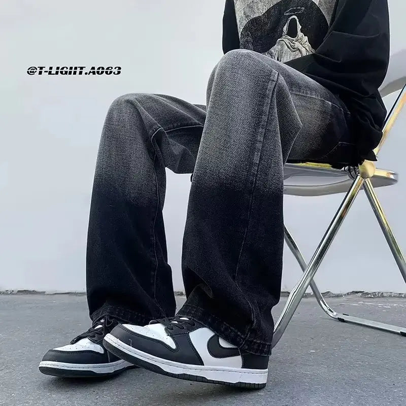Baggy Pants Men Men's Jeans Pant Streetwear Wide Leg Jeans Trousers Male Jean Denim Shorts Man Y2k Mens Clothing Flared Cargo