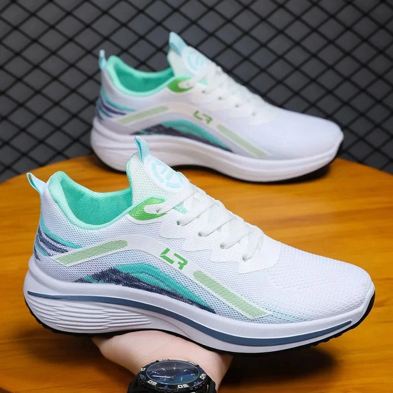 Men's Running Shoes Lightweight Breathable Casual Sports Low-Top Lace-Up Mesh Fashionable Spring Autumn Men's Footwear
