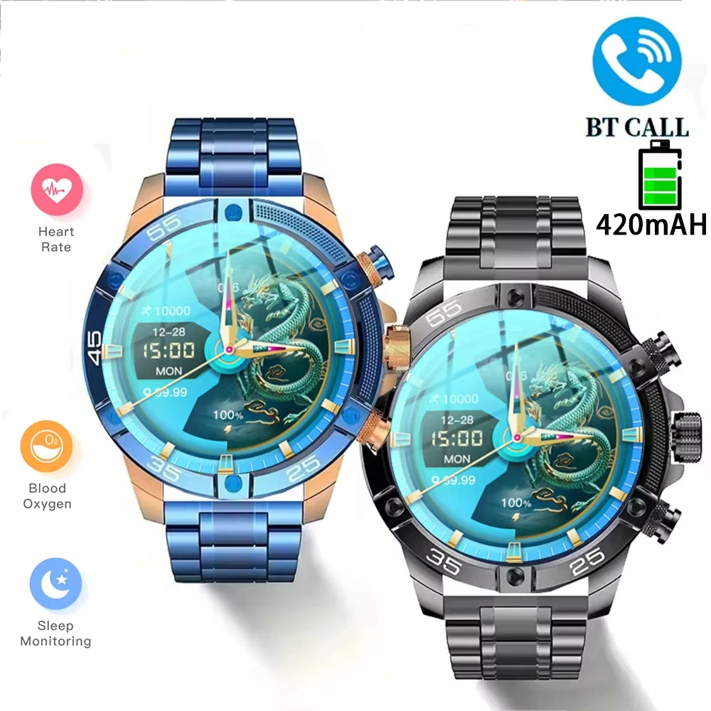 New Men Smart Watch Business AI Voice Assistant Durable Health Monitoring Waterproof Bluetooth Call For Android IOS Smartwatches