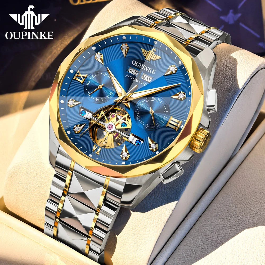 OUPINKE 3316 Automatic Mechanical Watch Classic New Version Watches for Men High-end Large Dial Wristwatch