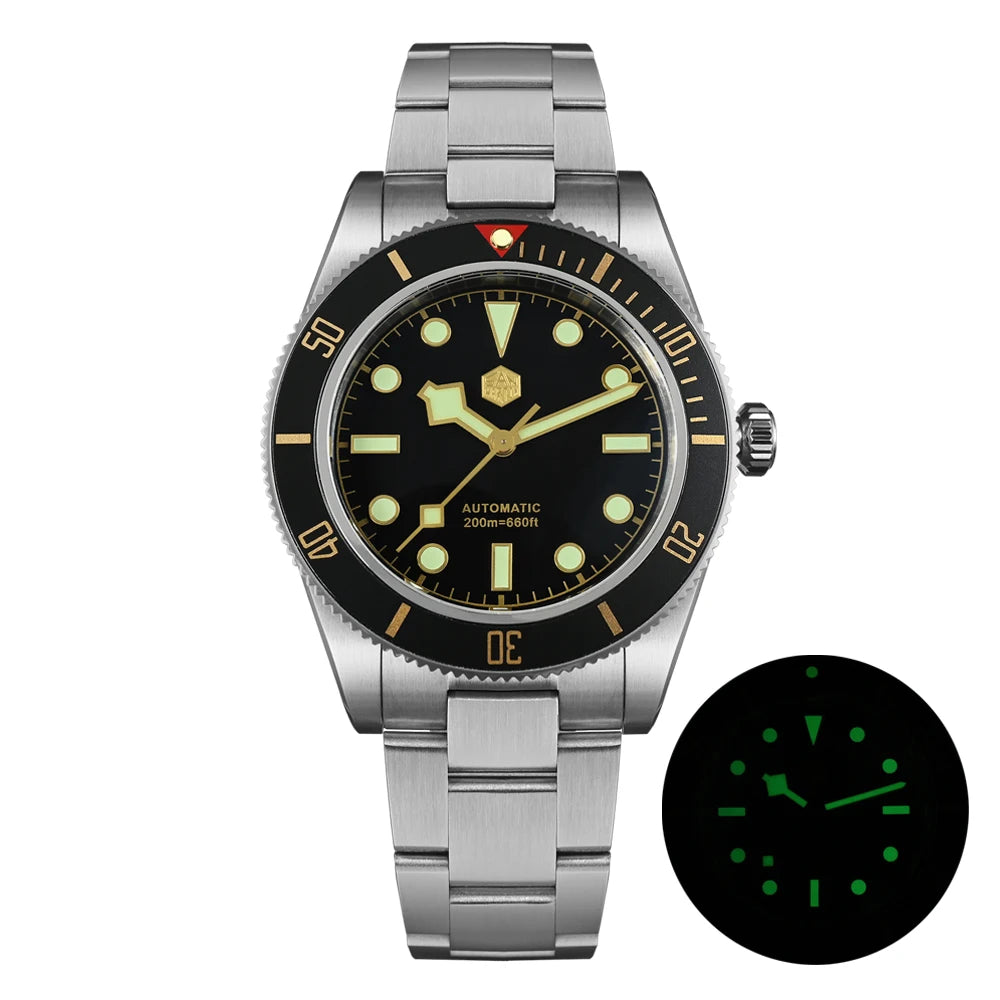 San Martin New 40mm BB58 Retro Luxury Diver Watch NH35 Automatic Mechanical Watches For Men Sapphire Luminous 20Bar Reloj SN0008