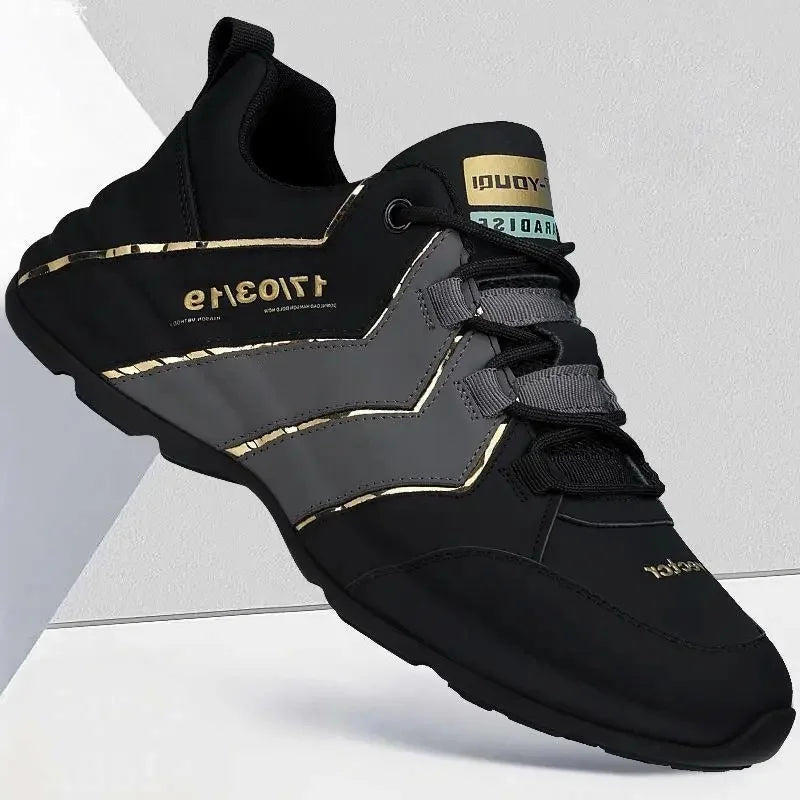 Men's Waterproof Leather Surface Sports Shoes Travel Trend Matching Autumn Casual Shoes Breathable EVA Insole PVC Outsole