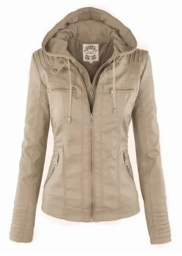 Faux Leather Jacket Women 2025 Basic Jacket Coat Female Winter Motorcycle Jacket PU Leather Zipper Hoodies Outerwear chaqueta