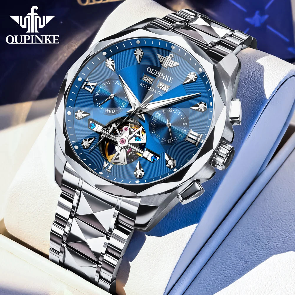 OUPINKE 3316 Automatic Mechanical Watch Classic New Version Watches for Men High-end Large Dial Wristwatch