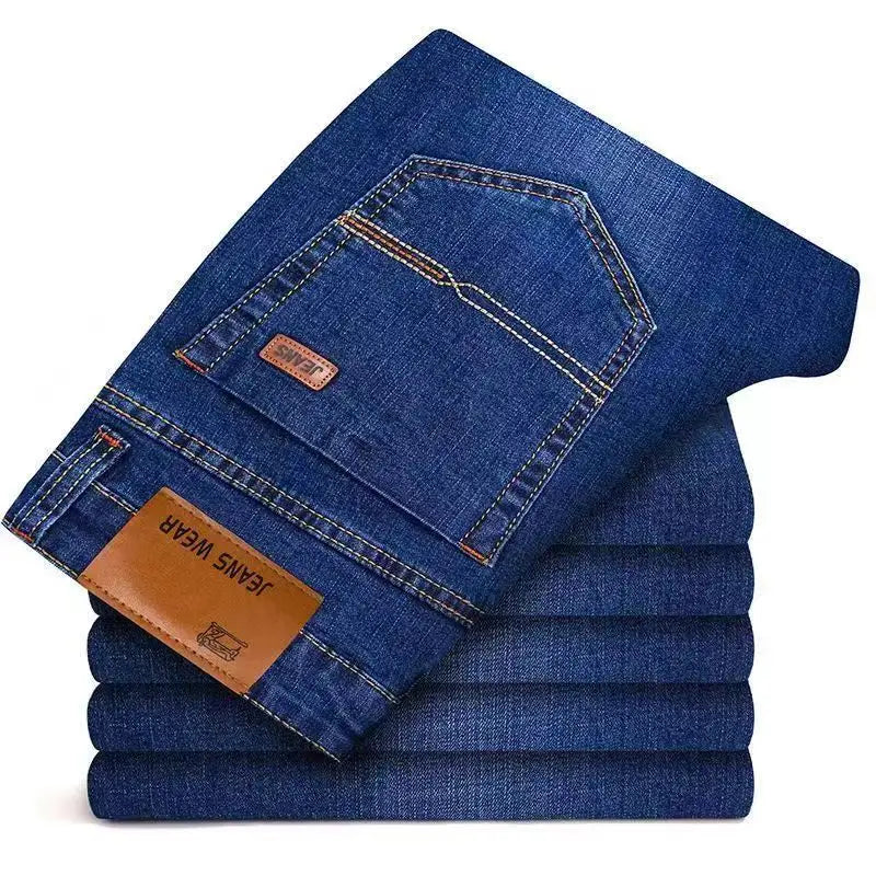 JEAN2025 Autumn/Winter new men's casual pants, high-quality business formal sportswear jeans, straight-leg stretch long pants