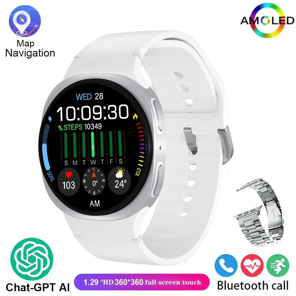 2025 New Watches 8 Mini GPS Track Smart Watch For Men Women Health Sport AMOLED Heart Rate Bluetooth Call Waterproof Smartwatch
