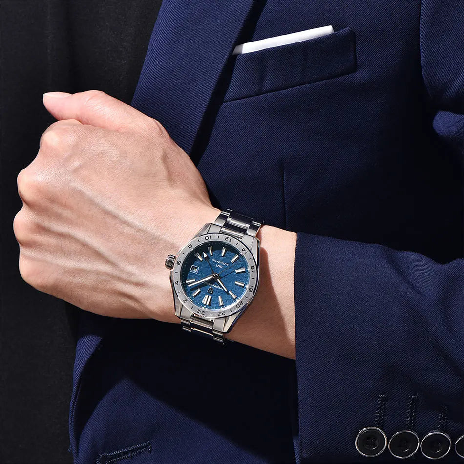 PAGANI DESIGN New GMT Mens Mechanical Watches 100M Waterproof Clock Sapphire Glass Automatic Men Watch PD-1792 Relogio Masculino