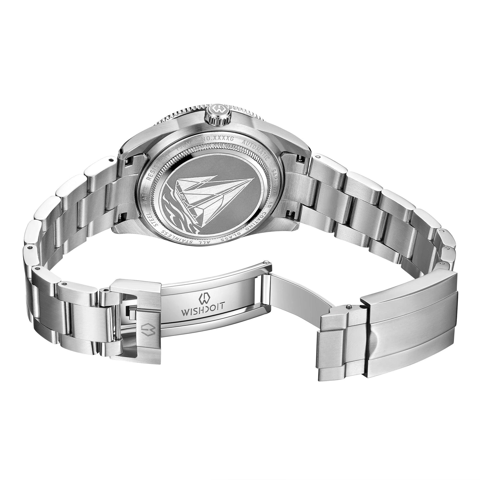 WISHDOIT New Watch Men's Automatic Super Luminous Bezel Mechanical Watch Japan NH35 150 Waterproof Diving Production