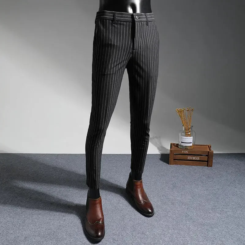 Draped White Trousers for Men Plus Big Size Man Suits Pants Fluid Spring Clothes Thin Casual Classic Offer New in Cheap Luxury