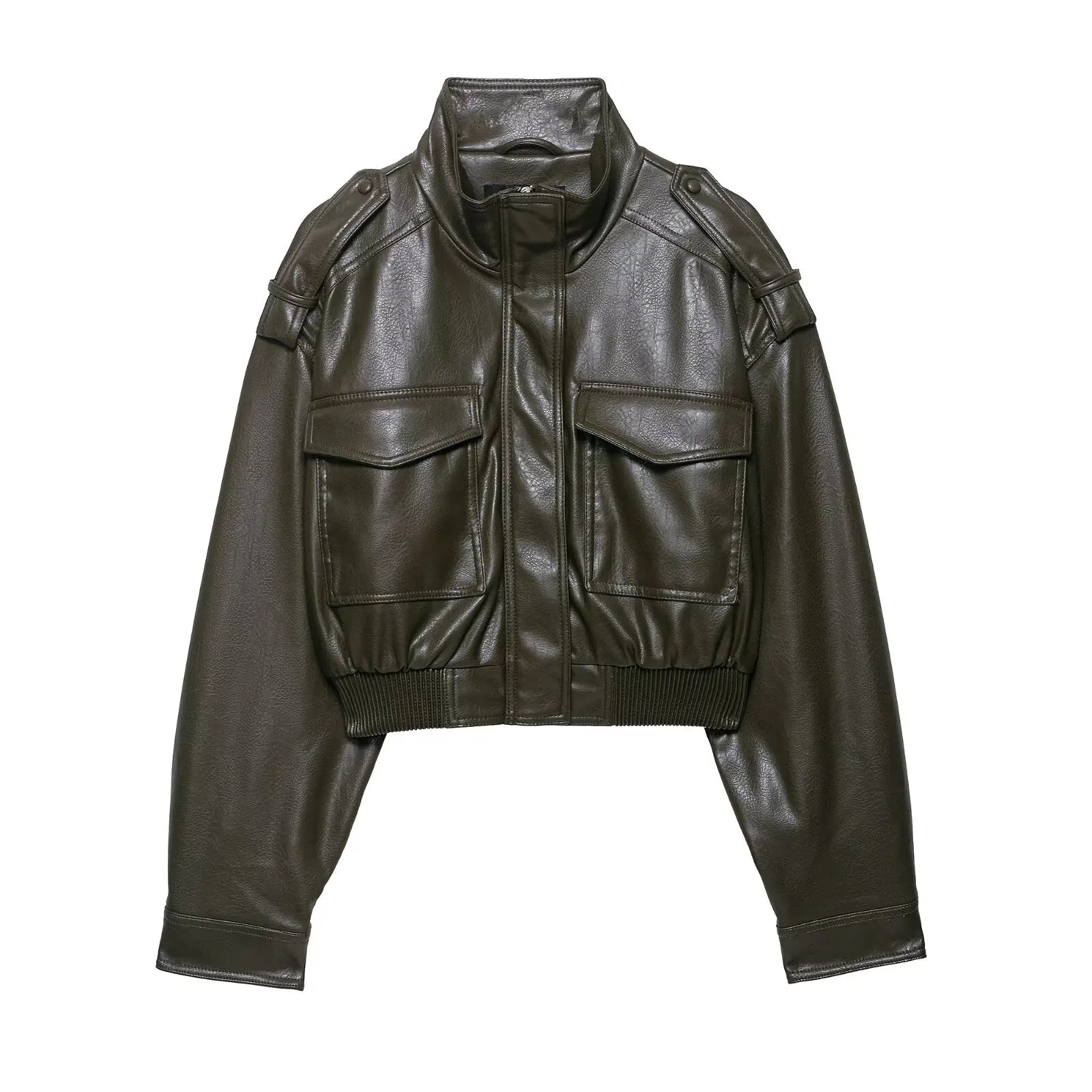 Women's Jacket 2025 New Arrival Women's Casual Fashion Faux Leather Jacket