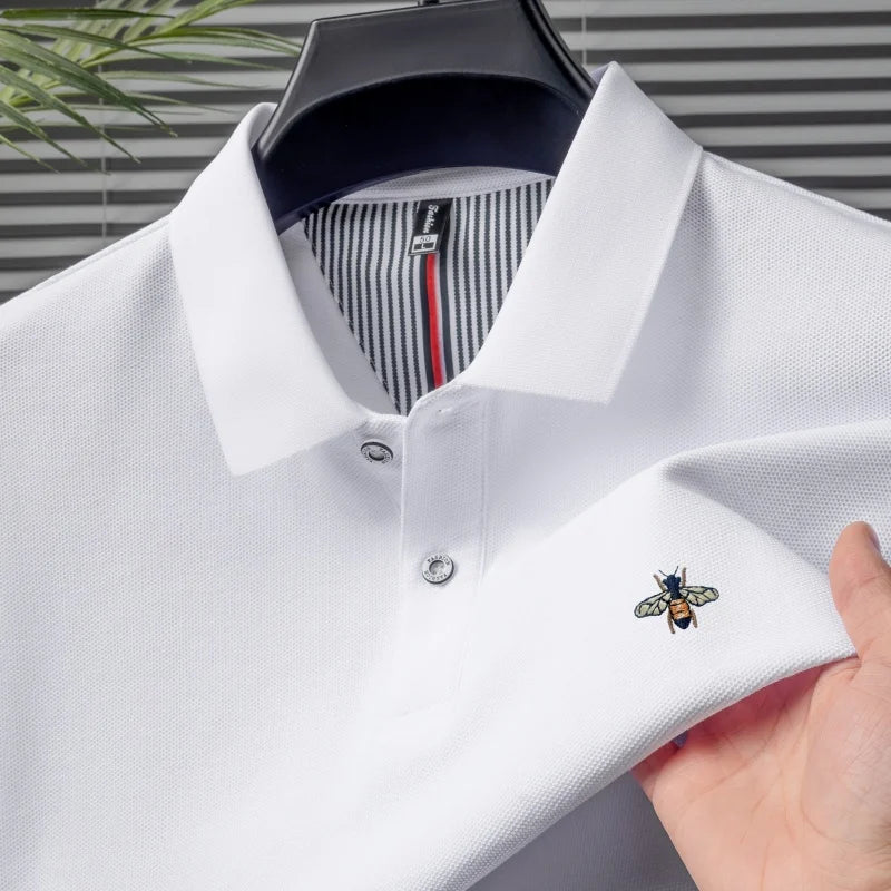 Men's short sleeved polo shirt, fashionable embroidery, summer new product, comfortable and casual polo shirt