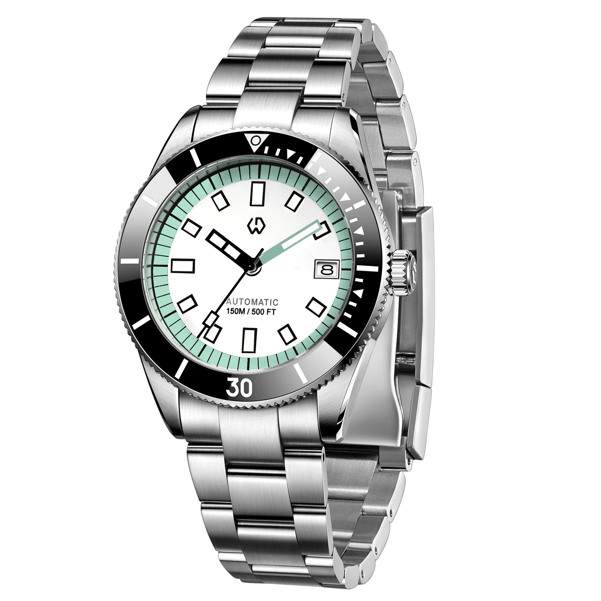 WISHDOIT New Watch Men's Automatic Super Luminous Bezel Mechanical Watch Japan NH35 150 Waterproof Diving Production