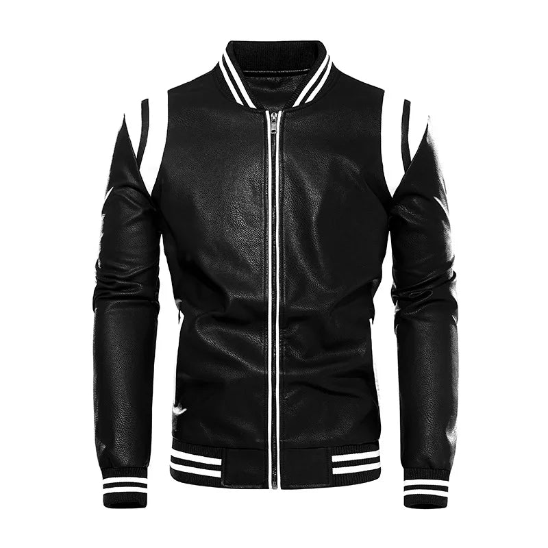 New Men's Leather Jackets Autumn And Winter Casual Motorcycle Slim PU Jacket Biker Leather High Quality Fashion Warm Overcoat