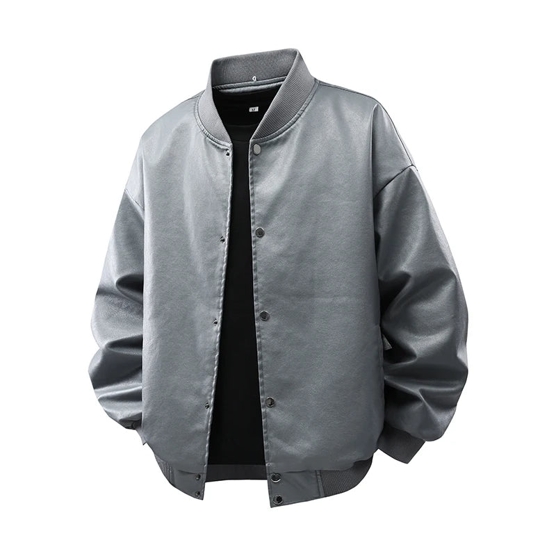 Men's American Retro Leather Jacket, Thick Leather Jacket for Autumn and Winter, Suede Lapel Jacket for Men, Fashionable and Elegant Top, Casual Biker Style Pilot Cotton Jacket