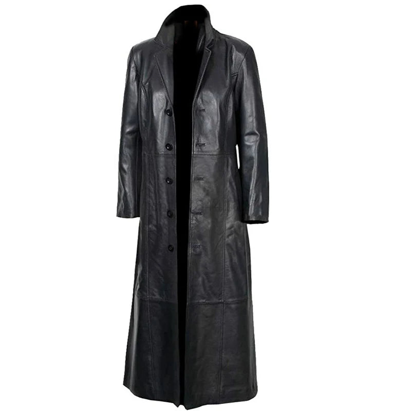 PU Leather Coat Men Jacket Spring Fall Winter Top Slim Korean Streetwear Gothic Moto Biker Punk Outwear Abrigos Mujer Invierno