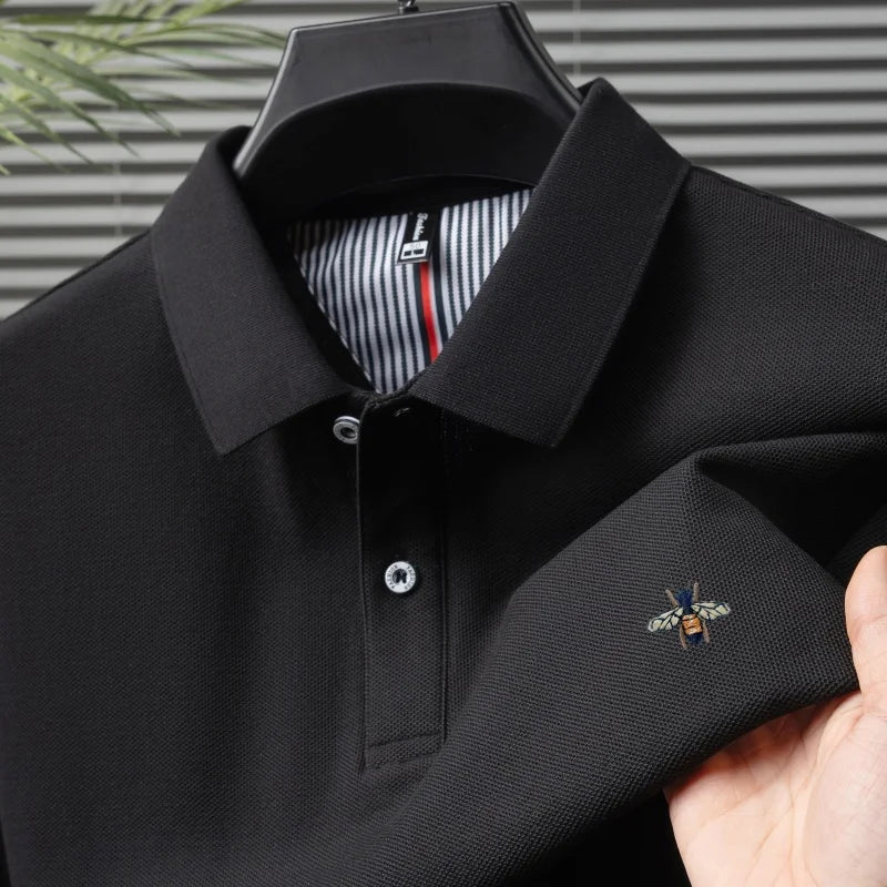 Men's short sleeved polo shirt, fashionable embroidery, summer new product, comfortable and casual polo shirt