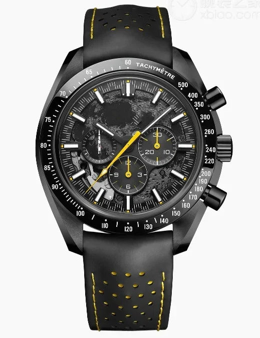 2025VIP  Black Automatic Mechanical Watch Multifunctional Men Watches Stainless Stel Calendar Sports Brown Leather Customized