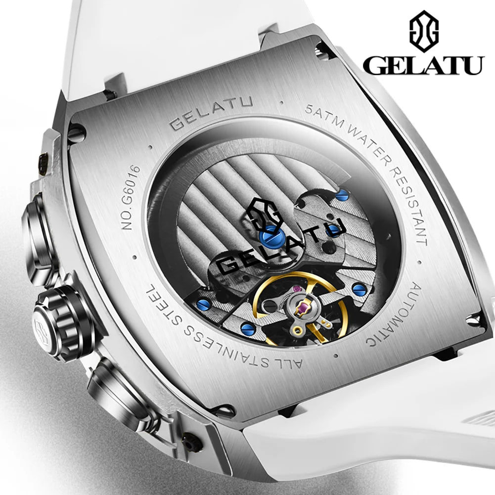 Reloj Hombre GELATU Luxury Top Brand Multifunction Tourbillon Men's Watch High Quality Automatic Mechanical Watch Sapphire