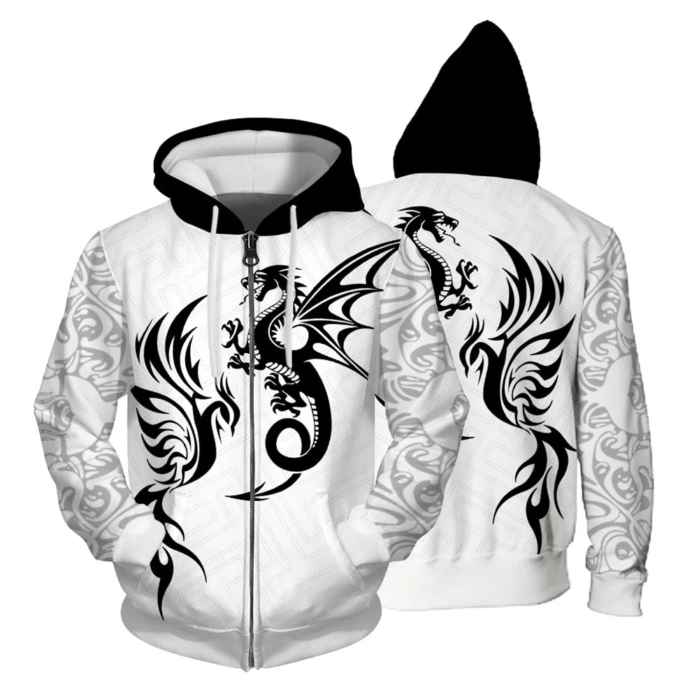 Autumn Sweatshirt New In Hoodies & Sweatshirts Comfortable Fashion Skull Print Keep Warm Clothing Man Hoodie Men's Clothing Tops