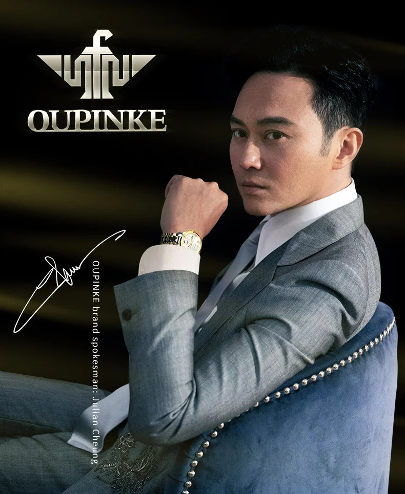 OUPINKE 3196 Luxury Business High Quality Mens Watch Skeleton Automatic Mechanical Watch 50M Waterproof Luminous Sports Watches