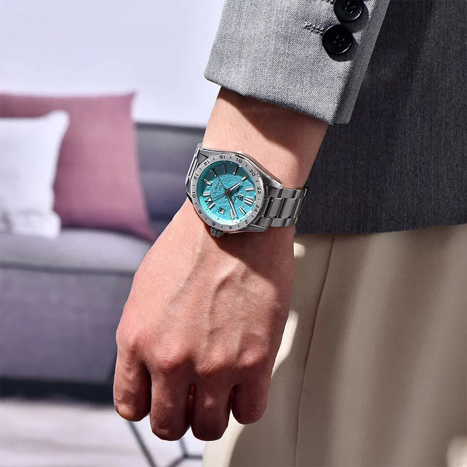 PAGANI DESIGN New GMT Mens Mechanical Watches 100M Waterproof Clock Sapphire Glass Automatic Men Watch PD-1792 Relogio Masculino