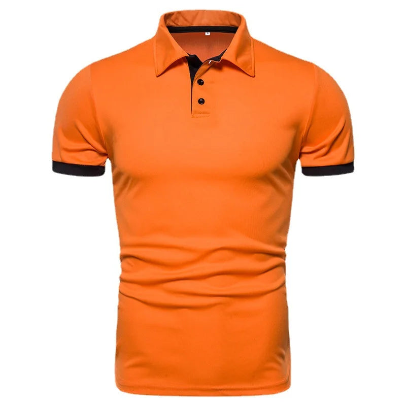2025 New Mens Polo Shirts Solid Color Short Sleeve Men Polo Shirt Leisure Lapel Man Polo Shirt For Male Tops Shirts