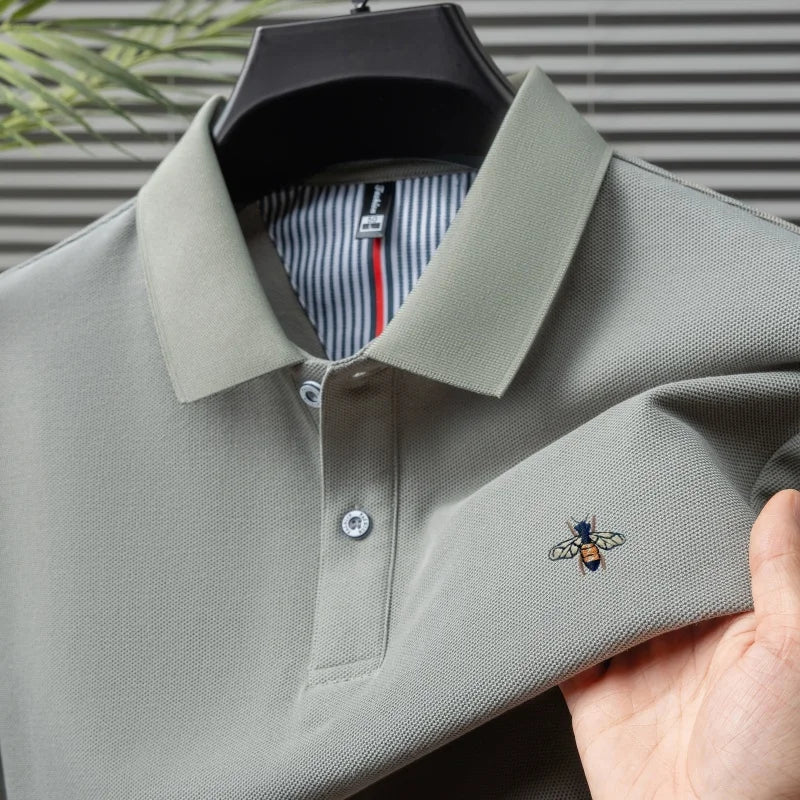 Men's short sleeved polo shirt, fashionable embroidery, summer new product, comfortable and casual polo shirt