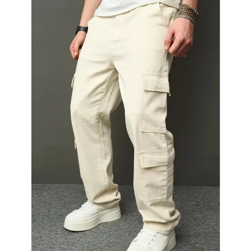 Male Jeans Pants New in Pants Y2k Sport Men's Jeans Without Elasticity and Casual Versatile Straight Workwear Sex Products Man