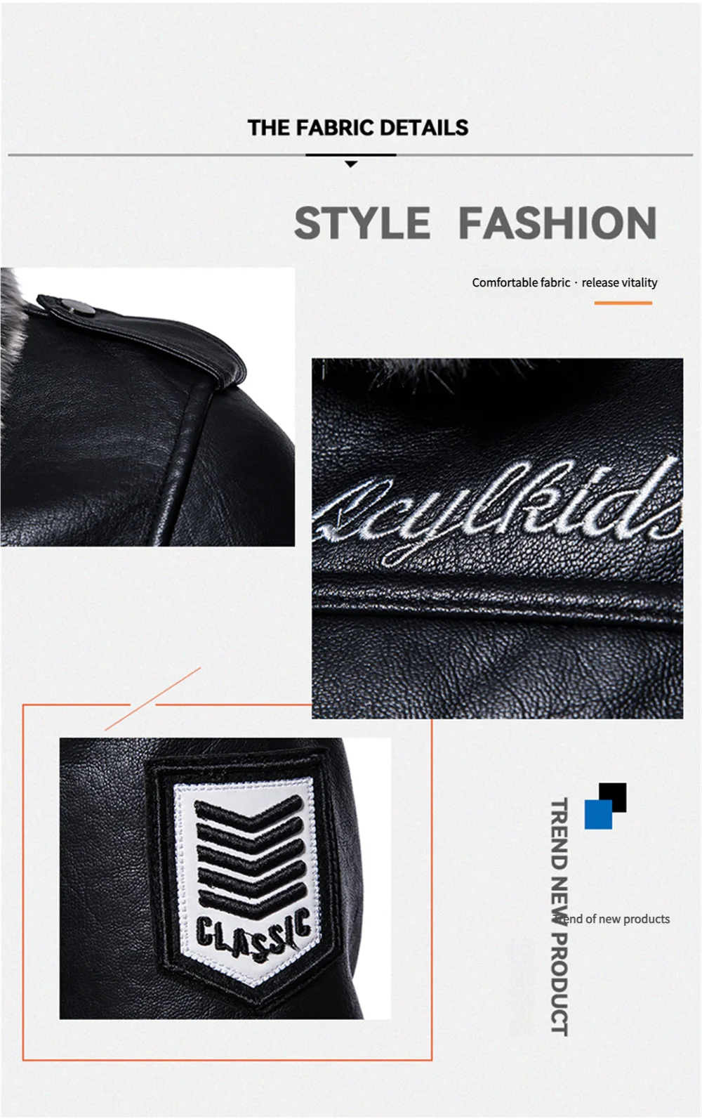 Men's faux leather jacket, coarse velvet leather jacket with motorcycle lapel, fashionable multi-pocket fitted casual coat