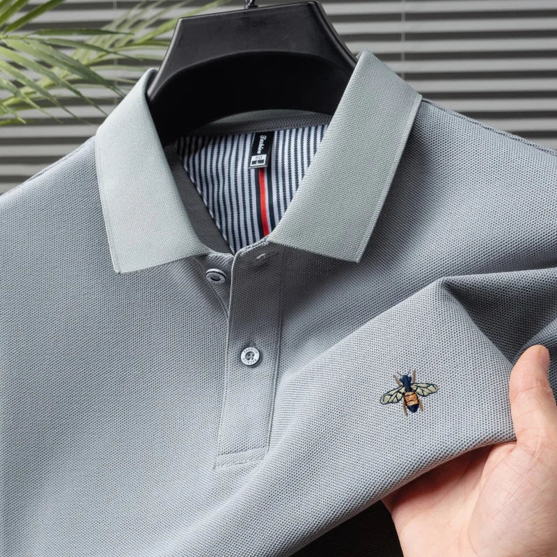 Men's short sleeved polo shirt, fashionable embroidery, summer new product, comfortable and casual polo shirt