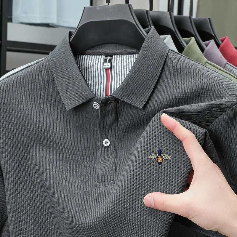 Men's short sleeved polo shirt, fashionable embroidery, summer new product, comfortable and casual polo shirt