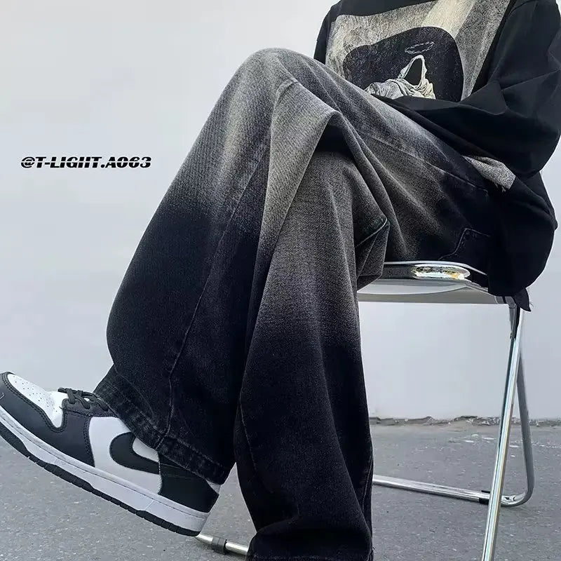 Baggy Pants Men Men's Jeans Pant Streetwear Wide Leg Jeans Trousers Male Jean Denim Shorts Man Y2k Mens Clothing Flared Cargo
