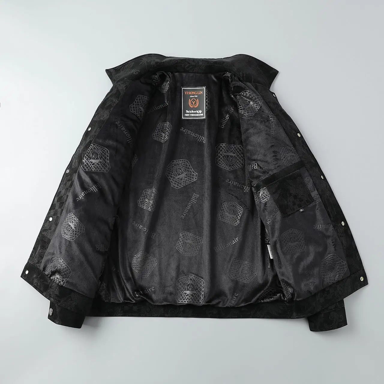Men's Lapel Pu Leather Jacket Letter Print Casual Short Fashion Jacket