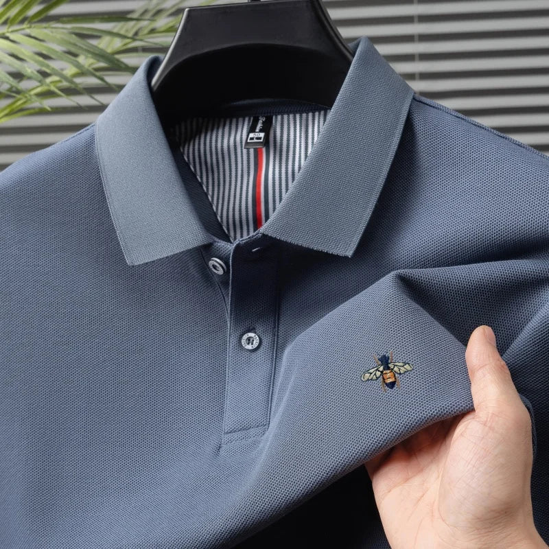 Men's short sleeved polo shirt, fashionable embroidery, summer new product, comfortable and casual polo shirt