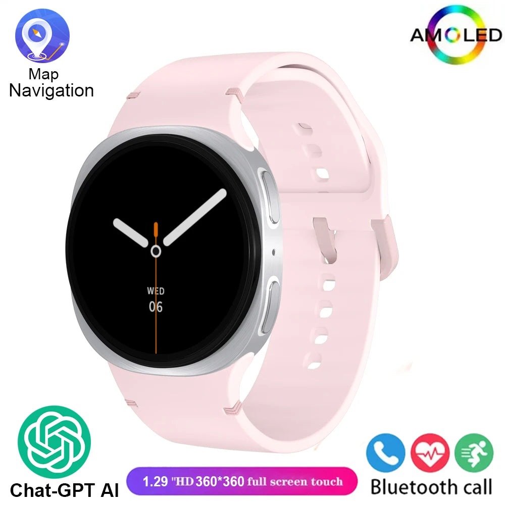 2025 New Watches 8 Mini GPS Track Smart Watch For Men Women Health Sport AMOLED Heart Rate Bluetooth Call Waterproof Smartwatch