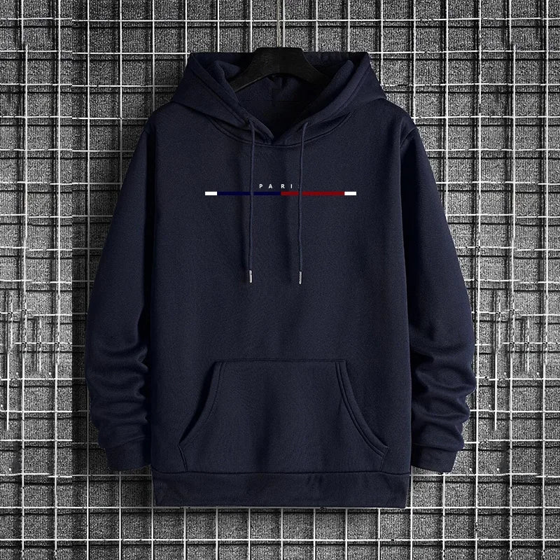 2025 New in Mens Hoodies Printing Casual Sweatshirts Outdoors Fitness Sports Jogging Men Clothing Daily Hooded Sportswear Tops